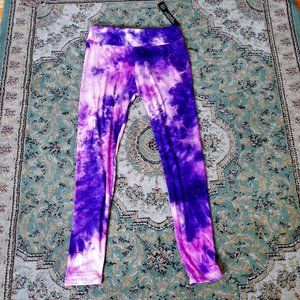 NWT Purple Pink Tie Dye Plus Size Leggings